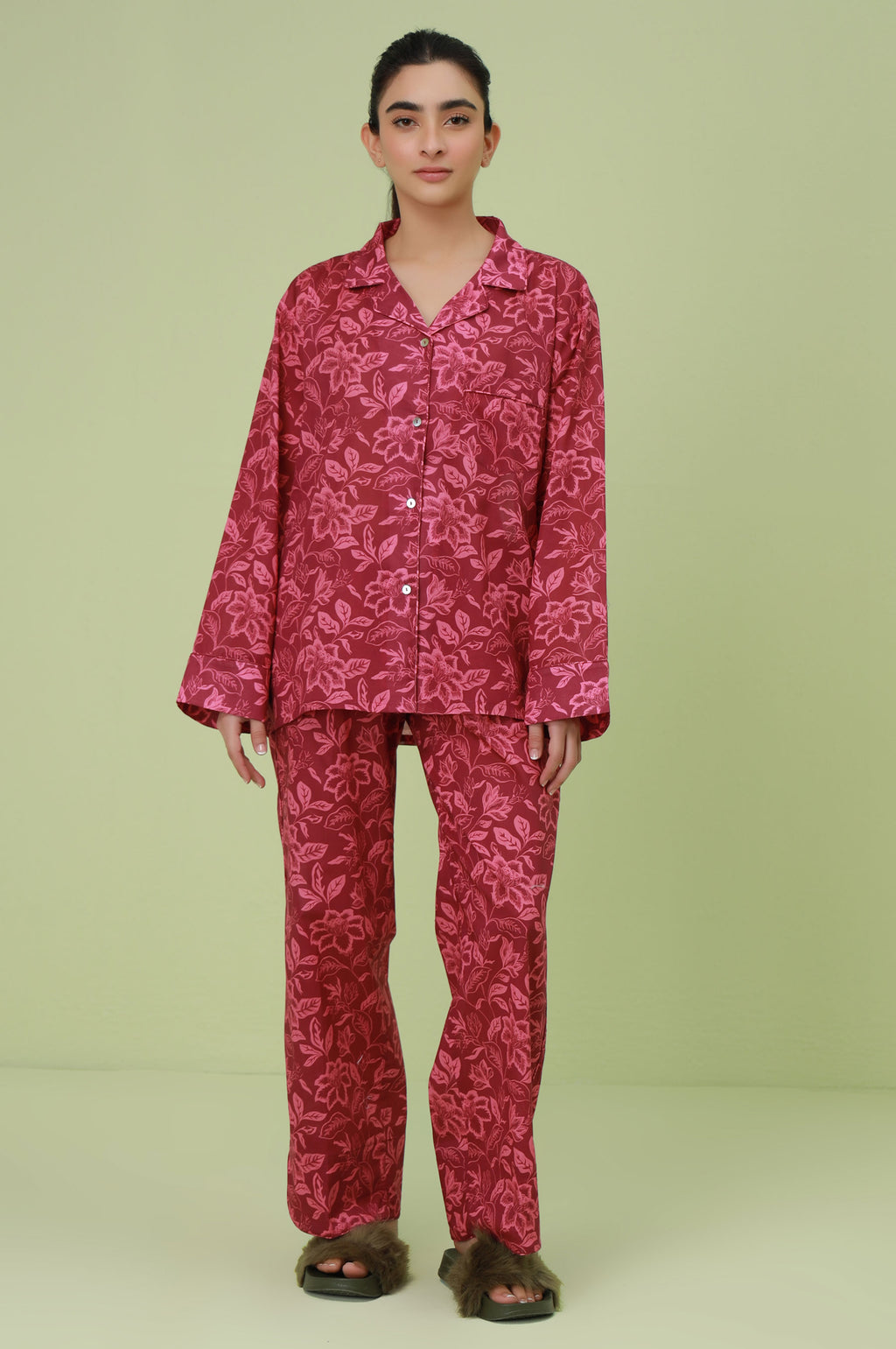2 Piece PJ Set - Raspberry Red