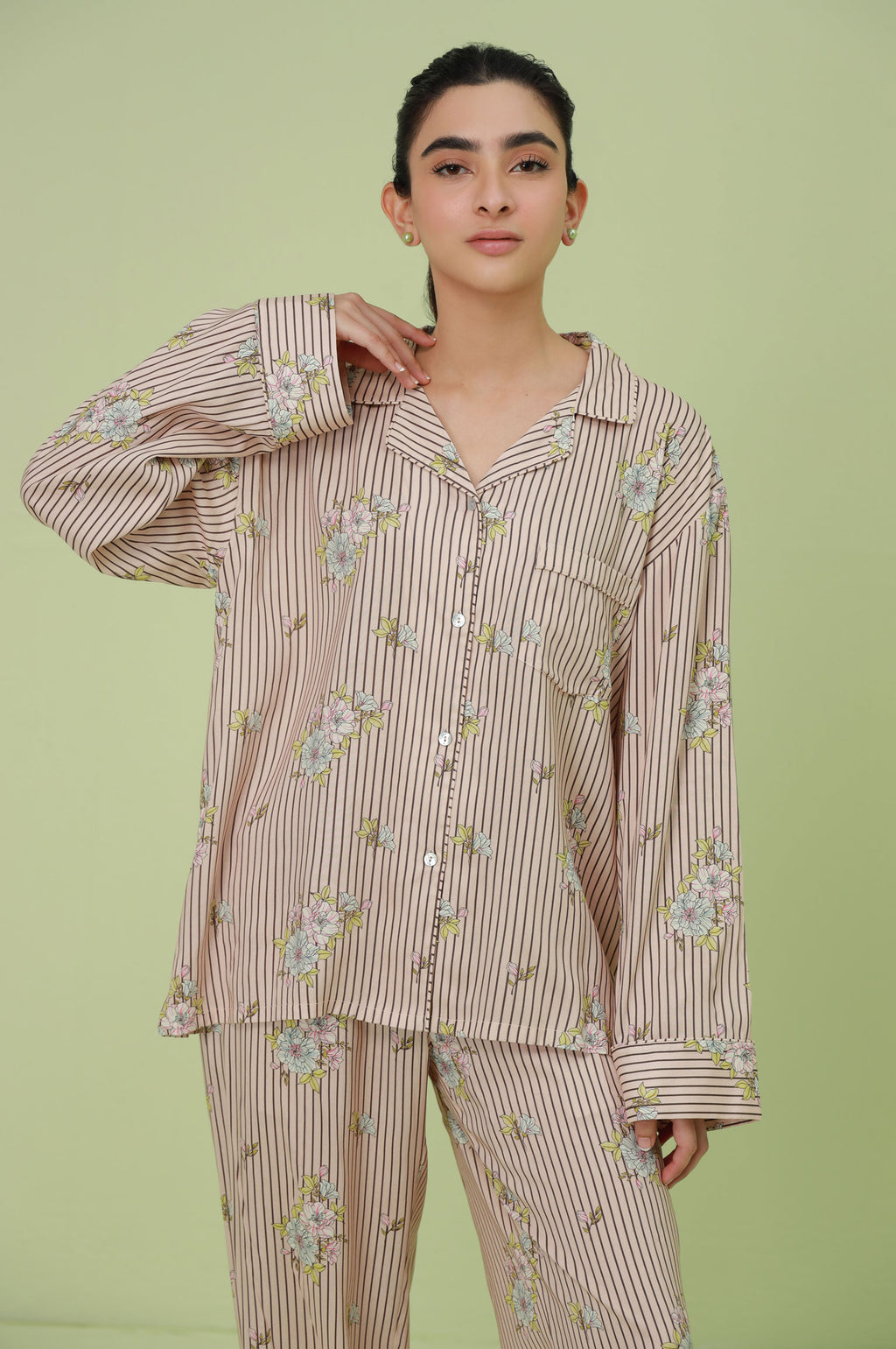 2 Piece PJ Set - Brown