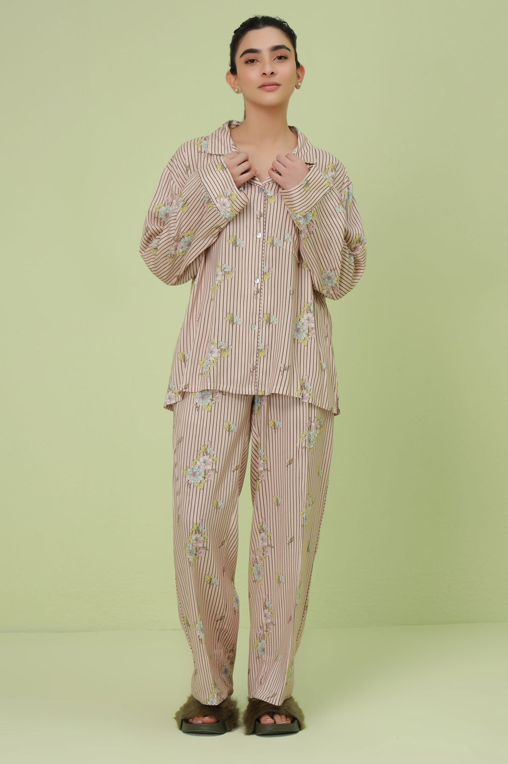 2 Piece PJ Set - Brown