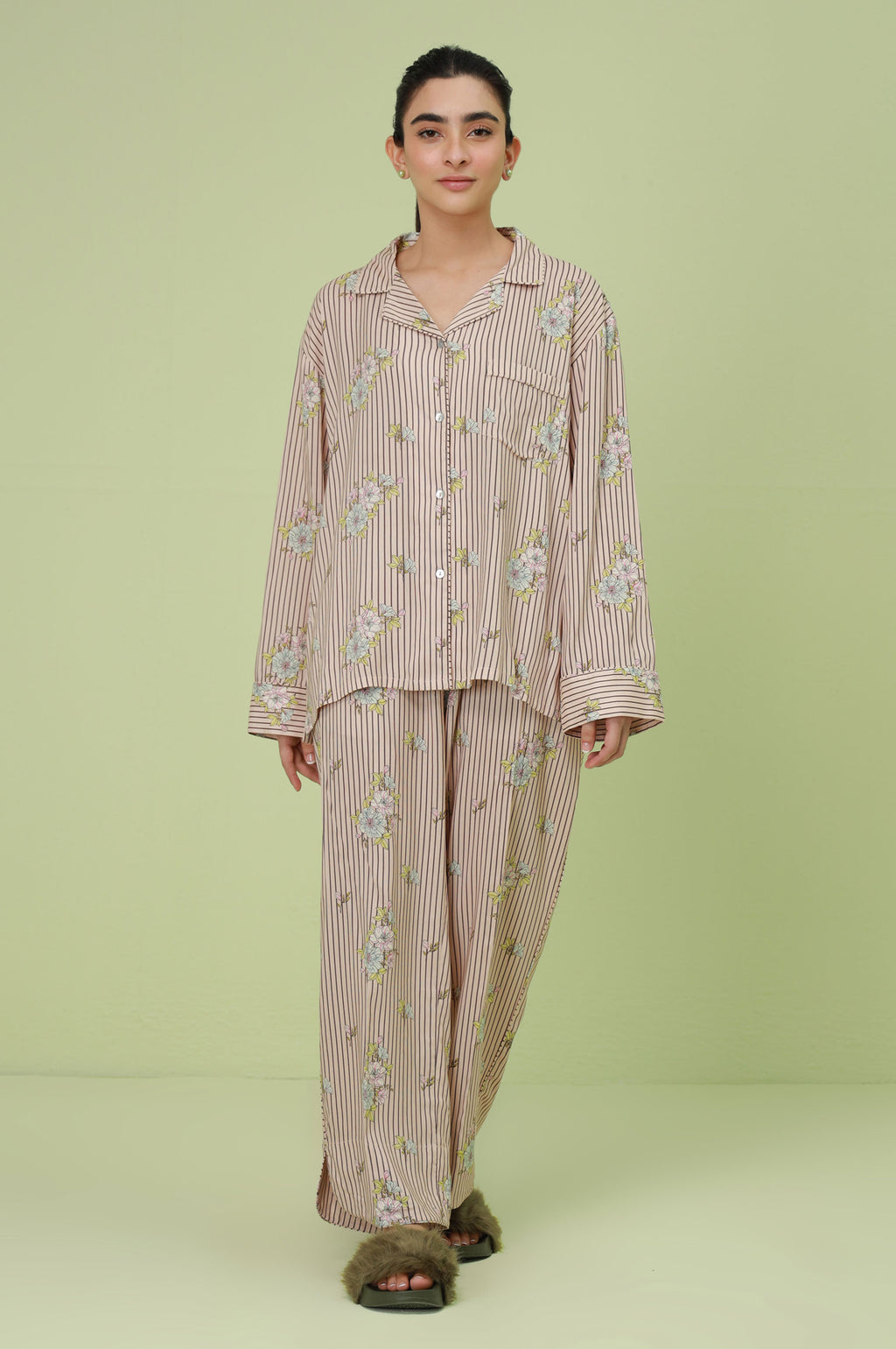2 Piece PJ Set - Brown