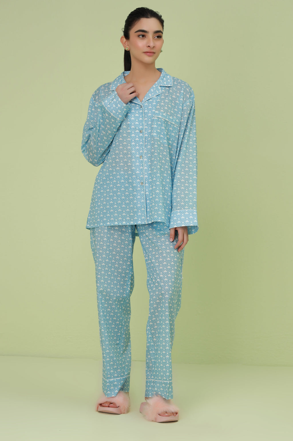 2 Piece PJ Set - Sky Blue