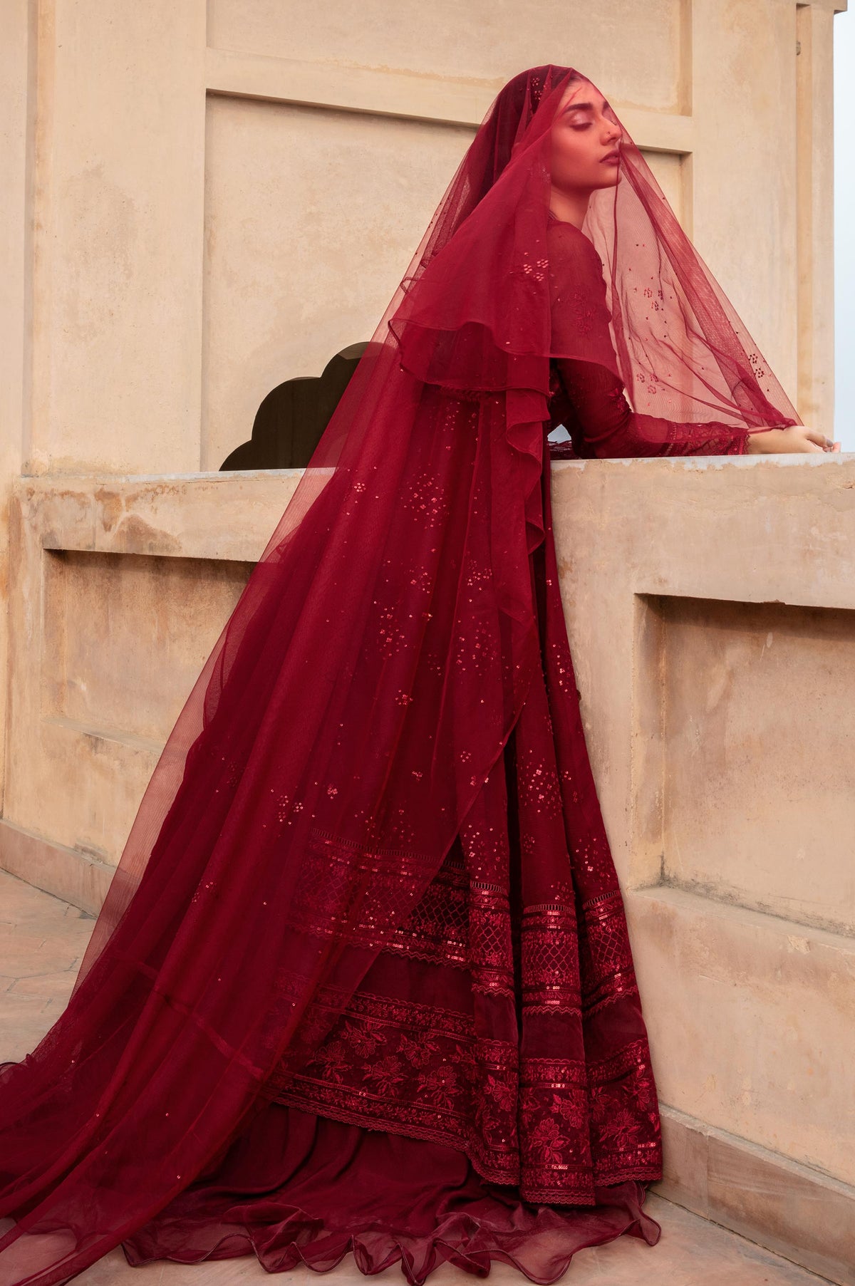 Unstitched 3 Piece Embroidered Chiffon Suit