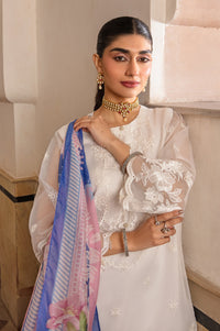 Unstitched 3 Piece Embroidered Organza Suit
