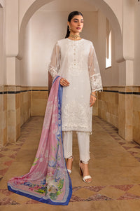 Unstitched 3 Piece Embroidered Organza Suit