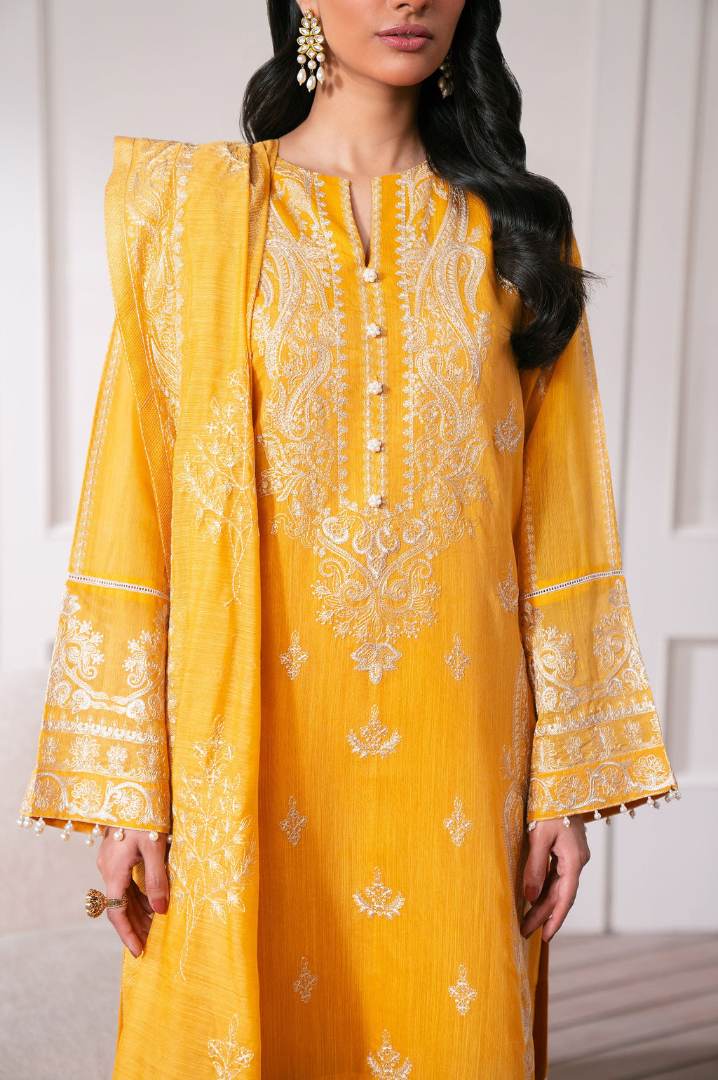 3 Piece Embroidered Manar Semi Formal Suit