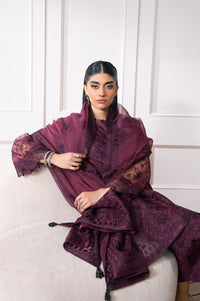 Unstitched 3 Piece Embroidered Semi Formal Suit