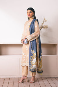 Unstitched 3 Piece Embroidered Semi Formal Suit