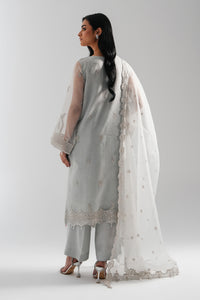 EMBROIDERED ORGANZA STITCHED 3 PIECE SUIT