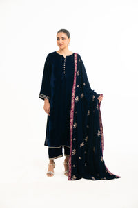 EMBROIDERED VELVET SHAWL