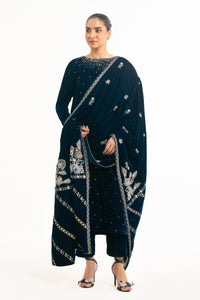 EMBROIDERED VELVET SHAWL (FACTORY E-OUTLET)