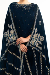 EMBROIDERED VELVET SHAWL (FACTORY E-OUTLET)