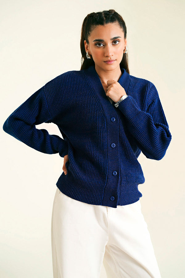 Button Down Sweater Full Sleeves