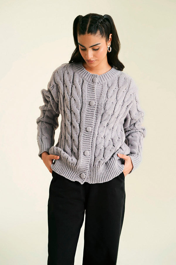 Button Down Sweater Full Sleeves