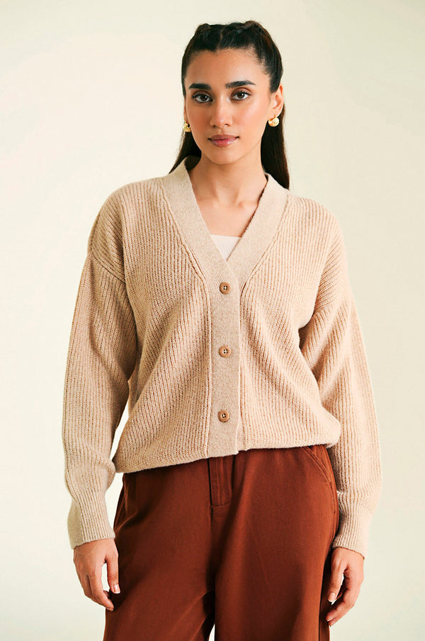 Button Down Sweater Full Sleeves