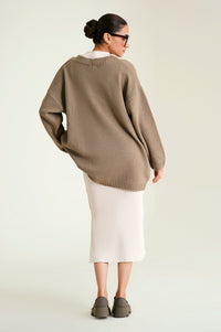 Cardigan Style Sweater Mid Length