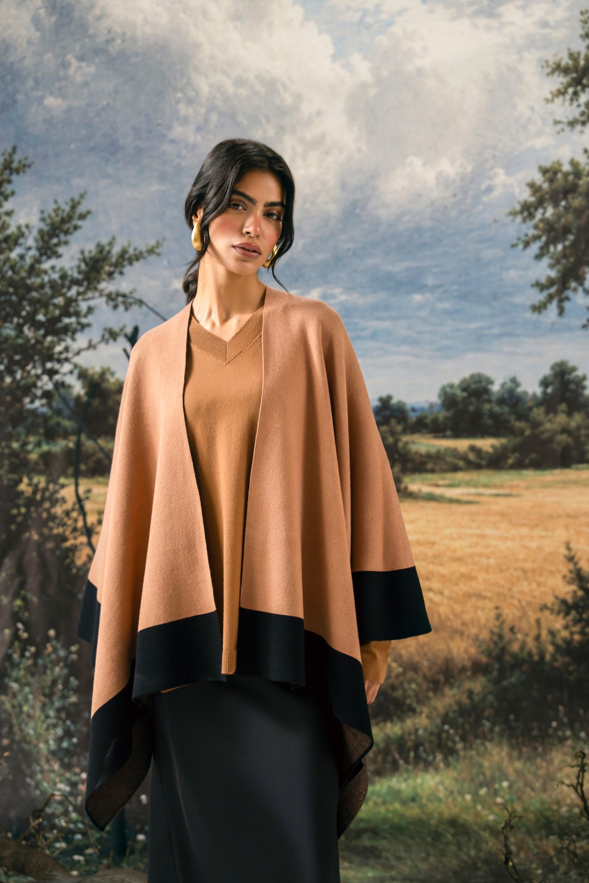 Knitted Cape Shawl