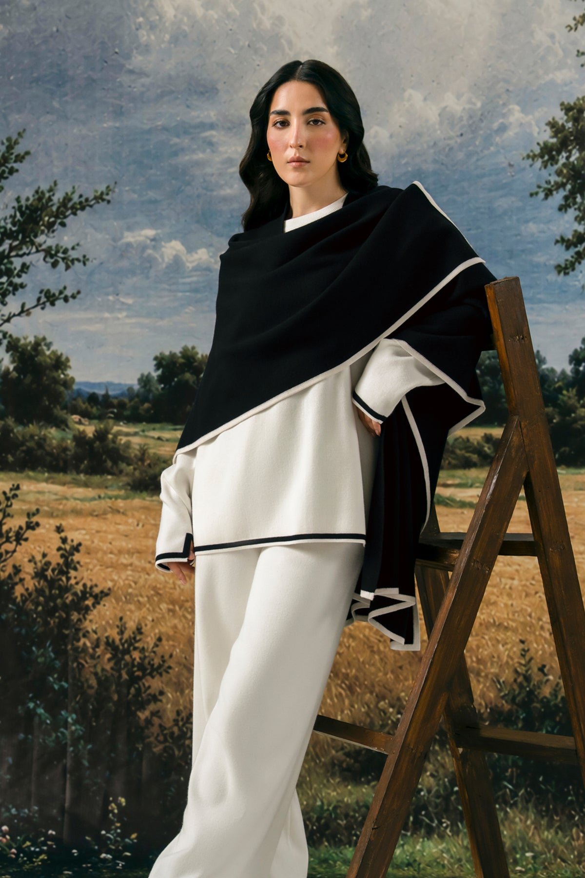 Knitted Cape Shawl