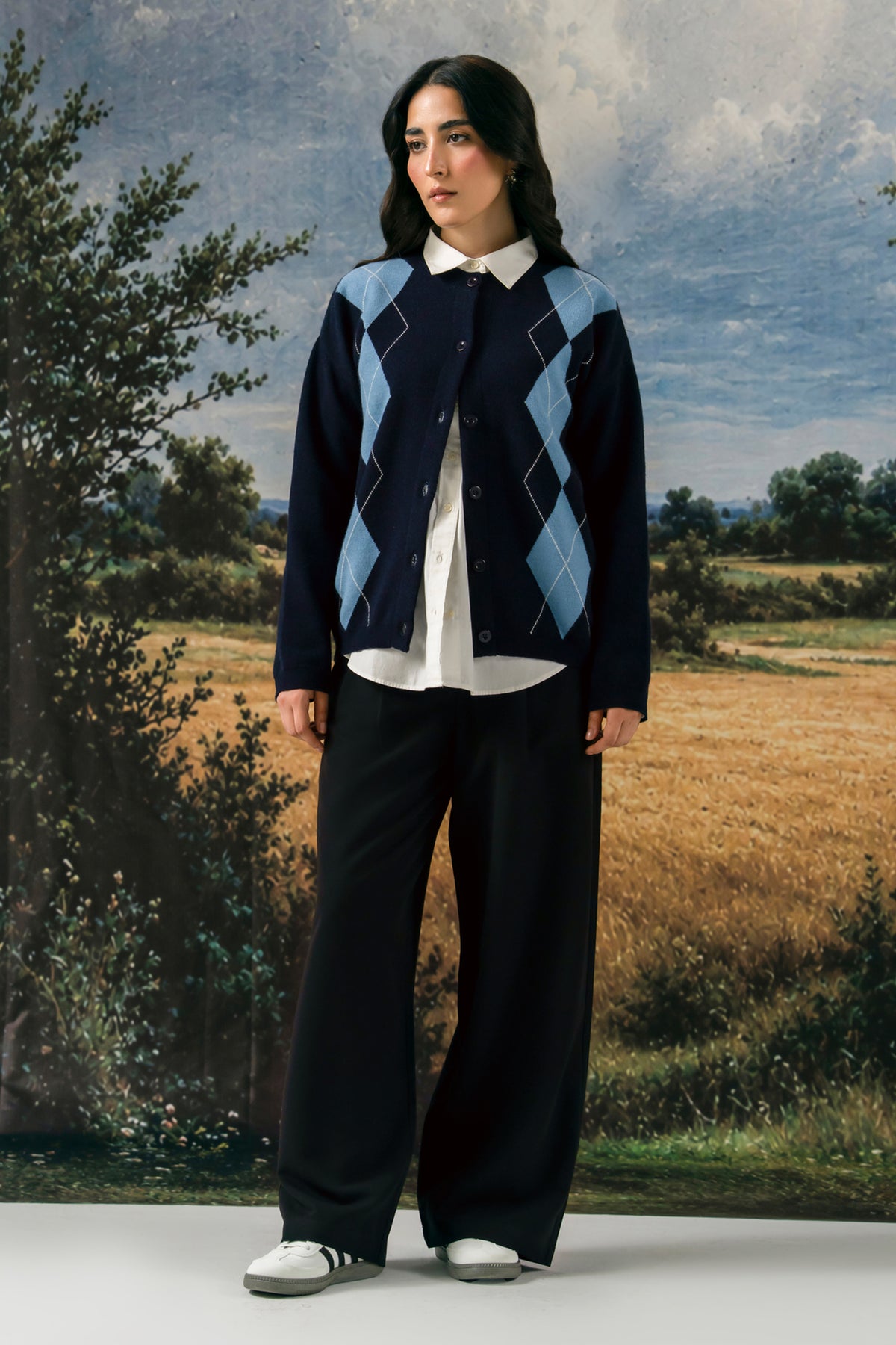 Full Sleeves Button Down Sweater