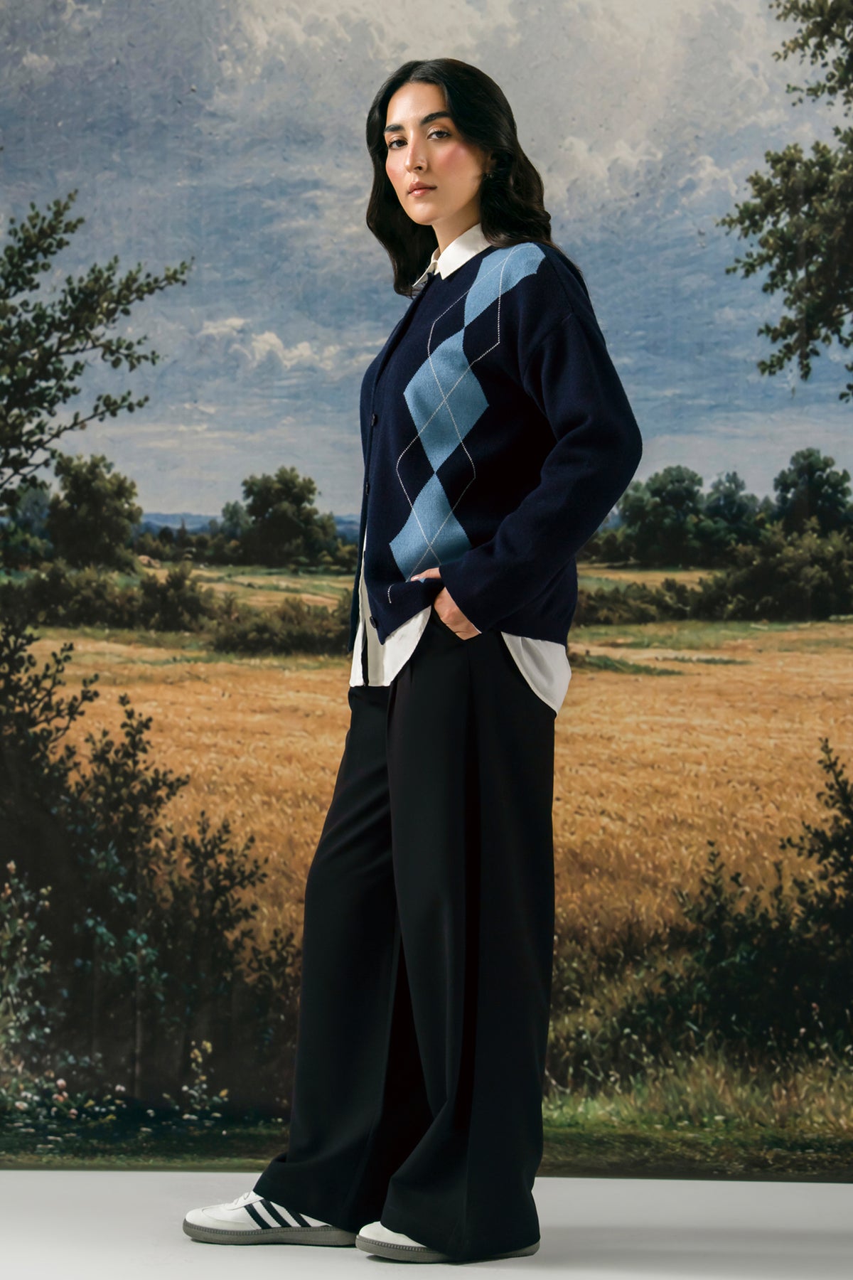Full Sleeves Button Down Sweater