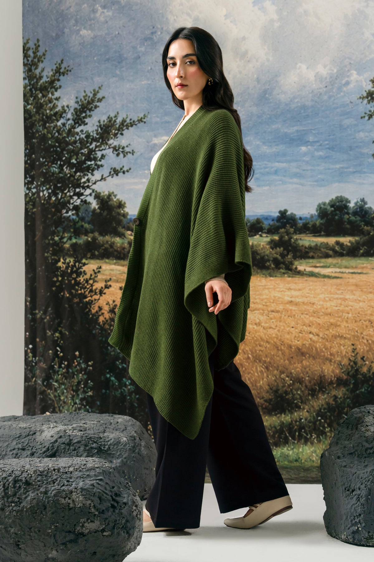 Knitted Cape Shawl