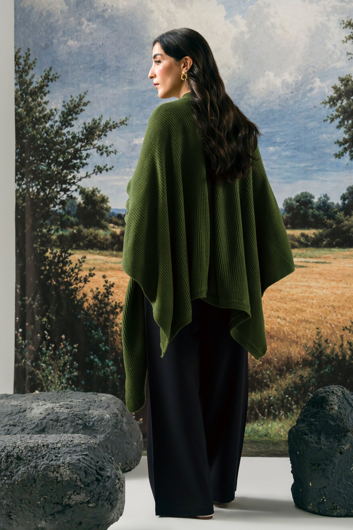 Knitted Cape Shawl