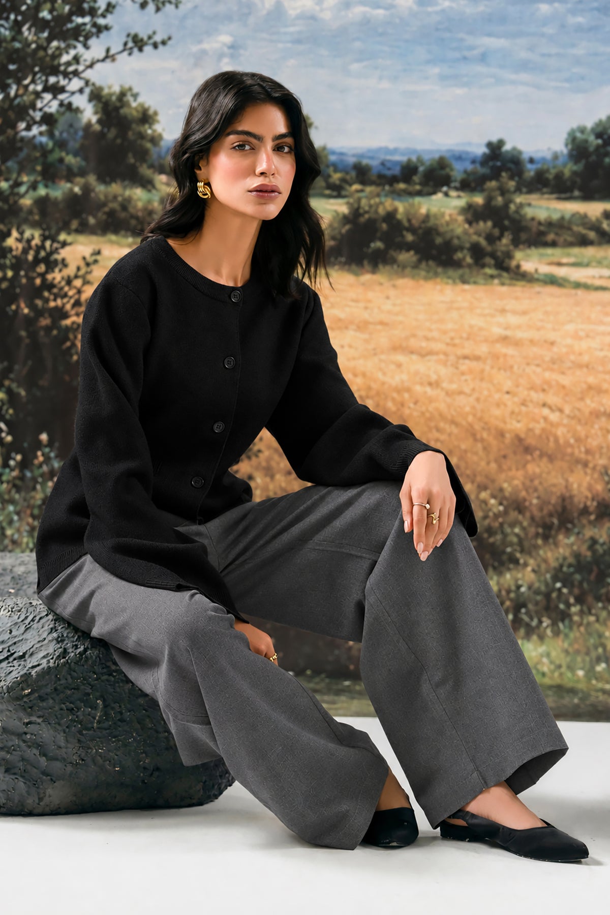 Button Down Sweater