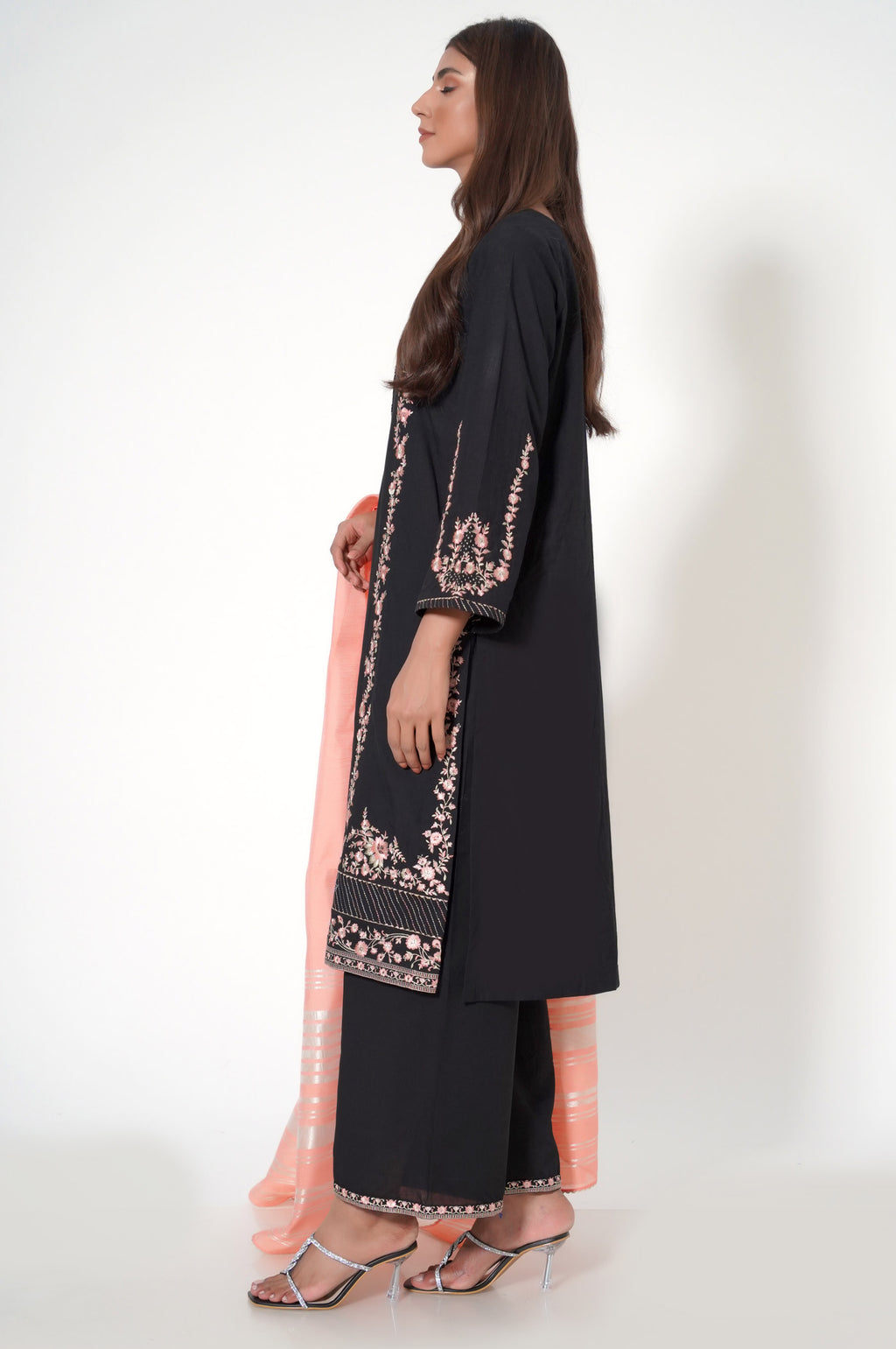 3 Piece Unstitched Embroidered Cambric Suit