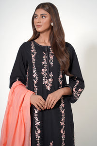 3 Piece Unstitched Embroidered Cambric Suit