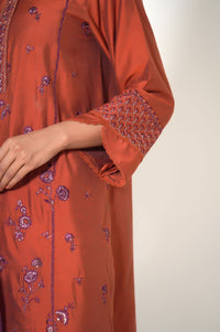 3 Pieces Unstitched Embroidered Cotton Silk Suit
