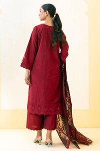 3 Piece Unstitched Embroidered Cotton Silk Suit