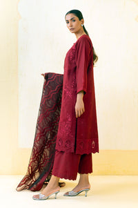 3 Piece Unstitched Embroidered Cotton Silk Suit