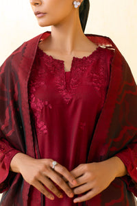 3 Piece Unstitched Embroidered Cotton Silk Suit