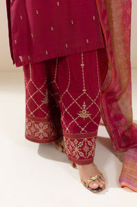 Unstitched 3 Piece Embroidered Khaddi Net Suit