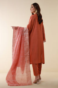 Unstitched 3 Piece Embroidered Oak Silk Suit