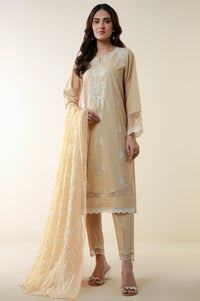 Unstitched 3 Piece Embroidered Cambric Suit