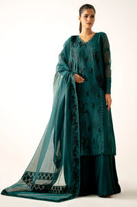 Unstitched 3 Piece Embroidered Khaddi Net Suit