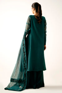 Unstitched 3 Piece Embroidered Khaddi Net Suit