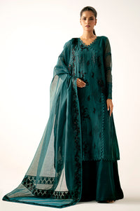 Unstitched 3 Piece Embroidered Khaddi Net Suit