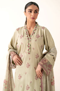 Unstitched 3 Piece Embroidered Oak Silk Suit