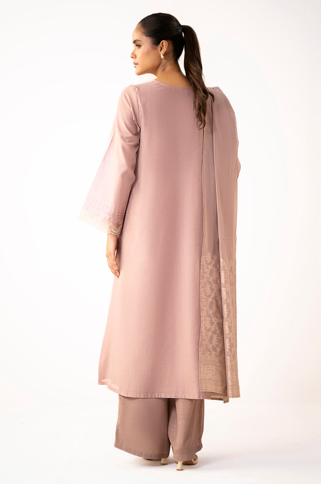 UNSTITCHED EMBROIDERED SUIT