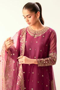 Unstitched 3 Piece Embroidered Khaddi Net Suit