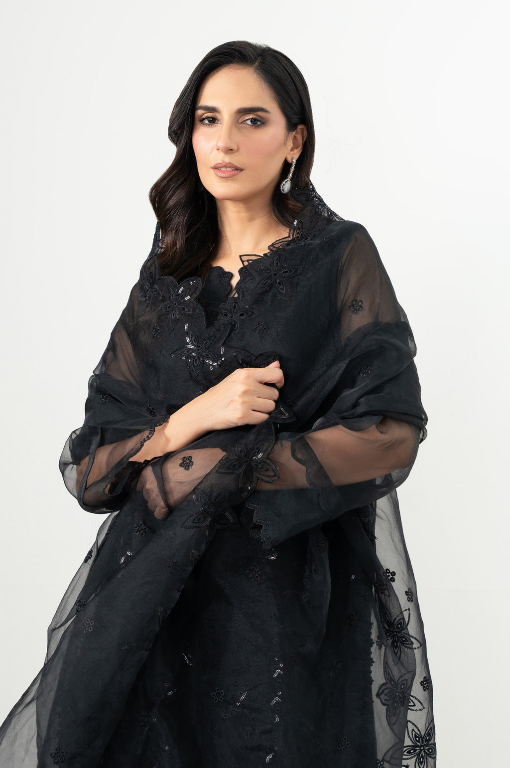 UNSTITCHED EMBROIDERED SUIT