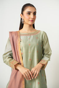 UNSTITCHED EMBROIDERED SUIT