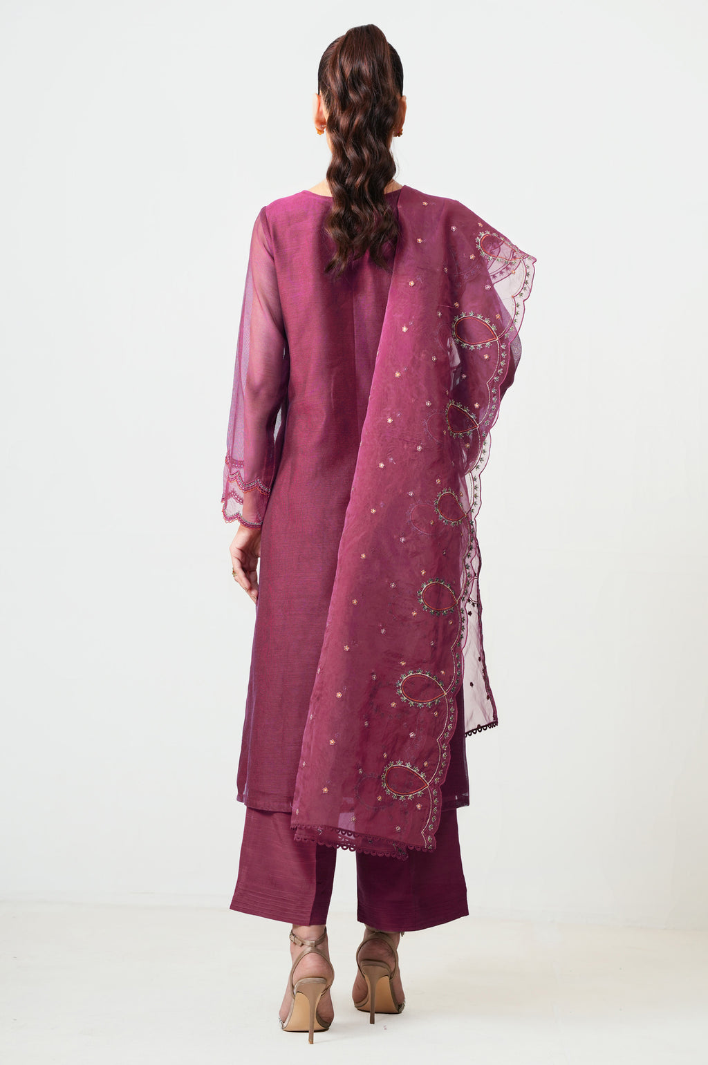 UNSTITCHED EMBROIDERED SUIT