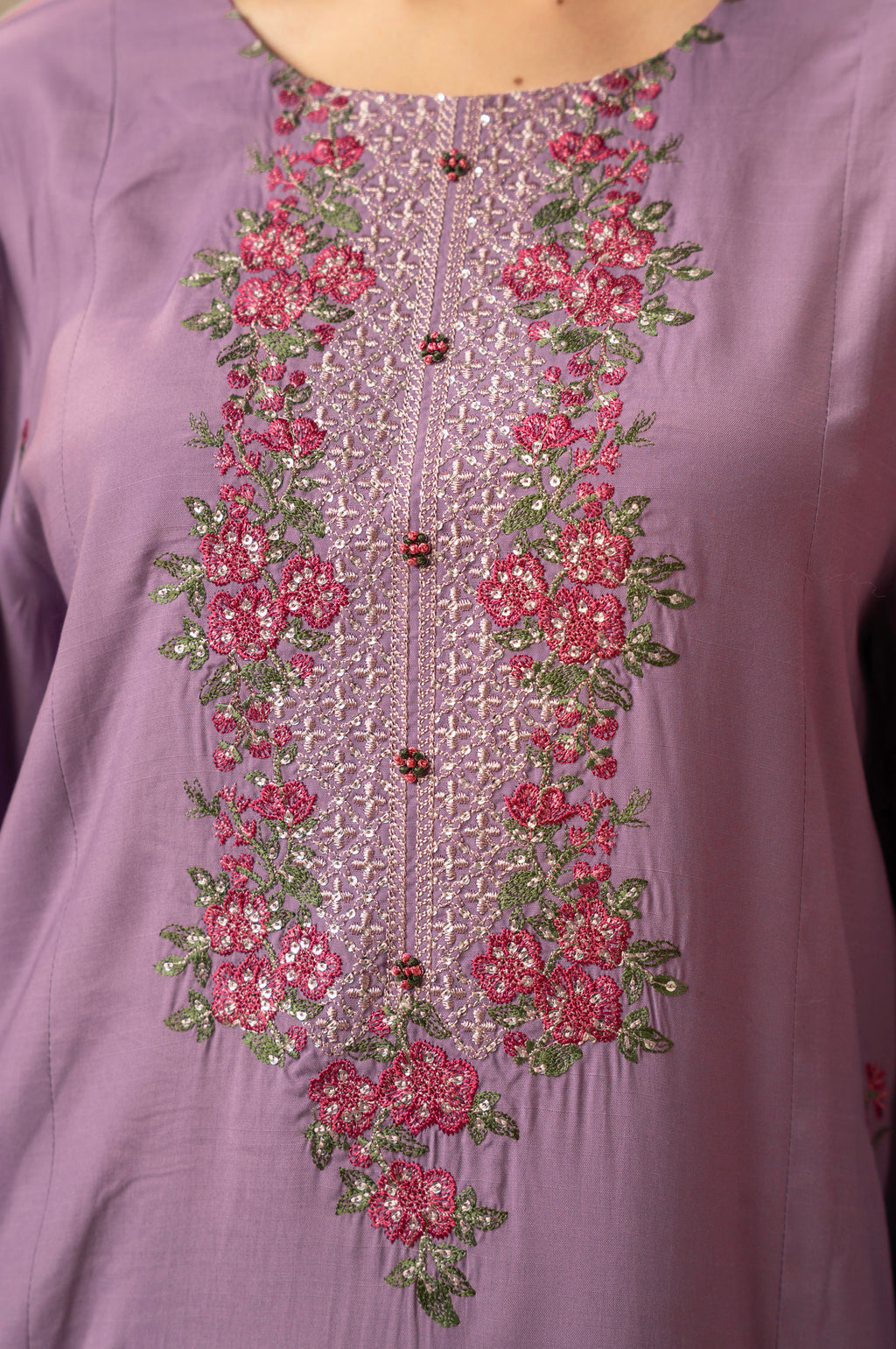 UNSTITCHED EMBROIDERED SUIT
