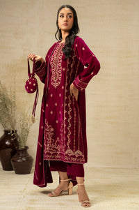 UNSTITCHED EMBROIDERED SUIT