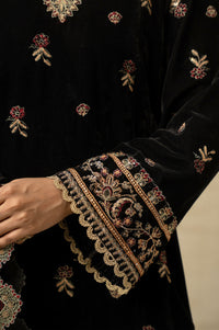 UNSTITCHED EMBROIDERED VELVET SUIT