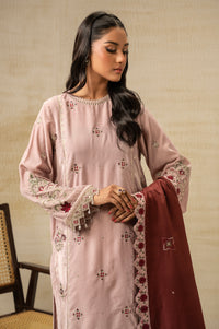 UNSTITCHED EMBROIDERED VELVET SUIT