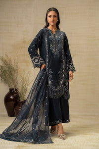 UNSTITCHED EMBROIDERED VELVET SUIT