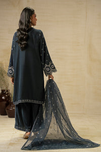 UNSTITCHED EMBROIDERED VELVET SUIT